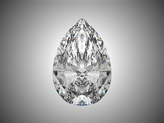 Image showing Large pear cut diamond