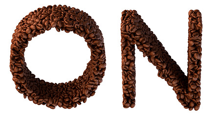 Image showing Roasted Coffee font N and O letters