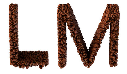 Image showing Roasted Coffee font L and M letters