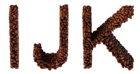 Image showing Roasted Coffee font I, j and K letters