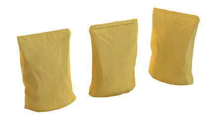 Image showing Burlap Package for tea or coffee isolated