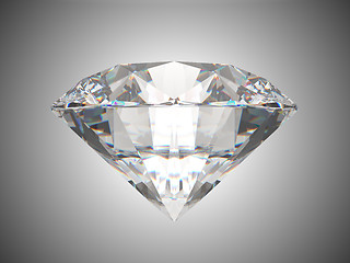 Image showing Side view of brilliant cut diamond