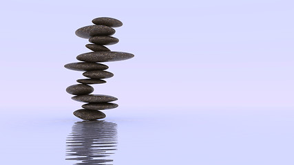 Image showing Stability and balance. Plie of Pebbles