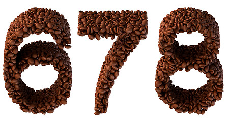 Image showing Roasted Coffee font 6 7 8 numerals