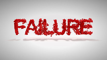 Image showing Red Failure word destruction