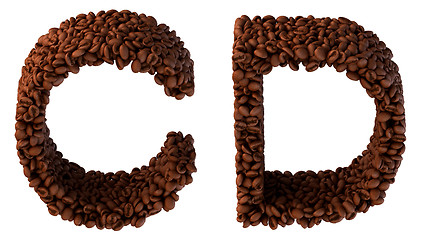 Image showing Roasted Coffee font C and D letters