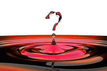 Image showing FAQ concept. Symbol shaped water drops