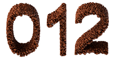 Image showing Roasted Coffee font 0 1 2 numerals