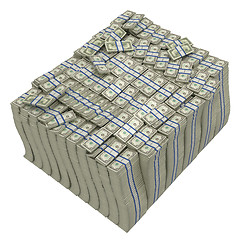 Image showing Treasury. Huge bundle of US dollars