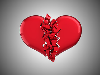 Image showing Divorce and love. Broken Heart