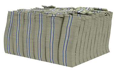 Image showing Large bundle of US dollars isolated