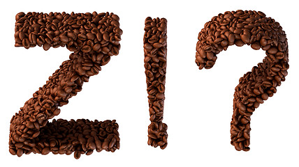 Image showing Roasted Coffee font Z and wow, What symbols