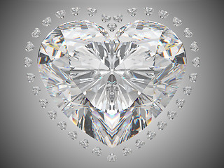 Image showing Luxury love - large heart cut diamond