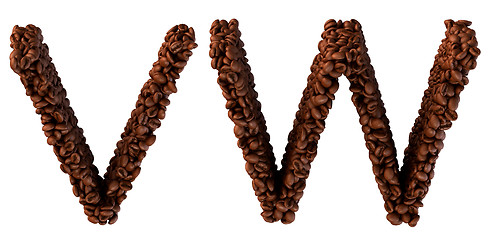 Image showing Roasted Coffee font V and W letters