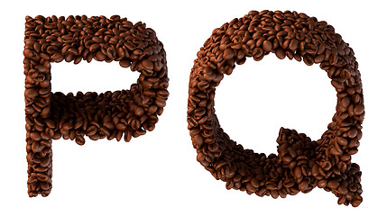 Image showing Roasted Coffee font P and Q letters