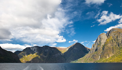 Image showing Mountains and norwegian fiord