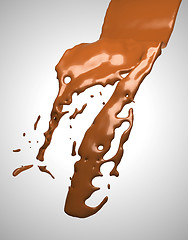 Image showing Tasty Liquid chocolate flow. Large resolution