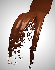 Image showing Liquid chocolate flow Large resolution