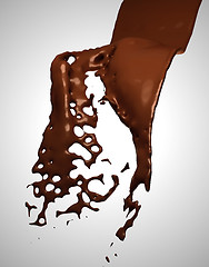 Image showing Melted chocolate flow