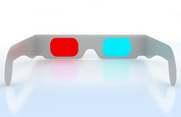 Image showing Modern 3D cinema glasses