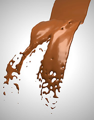 Image showing Hot milk chocolate flow