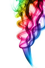 Image showing Abstract colorful fume swirls