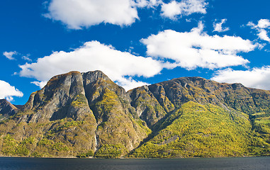 Image showing Norwegian landscapes. Fiords, mountains