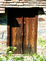 Image showing An old church door. Galata. Cyprus