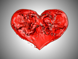 Image showing Passion - Red fluid heart shape