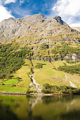 Image showing Mountain of norwegian fjord in Norway