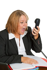 Image showing Angry businesswoman