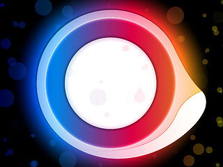 Image showing Rainbow Circle Border with Sparkles and Swirls.