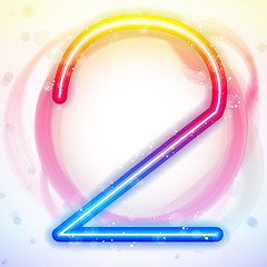 Image showing Number Rainbow Lights in Circle White Background