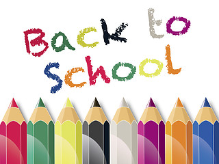 Image showing Back to School Color Pencils
