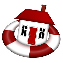 Image showing House Afloat on Lifesaver