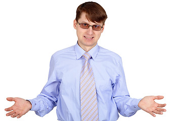 Image showing Man in glasses on white background