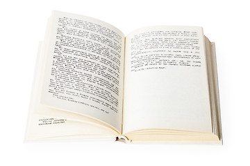 Image showing Open book on white background