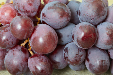 Image showing Red ripe grapes close up