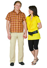 Image showing Guy and the girl on a white background