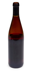 Image showing Unfinished bottle of red wine