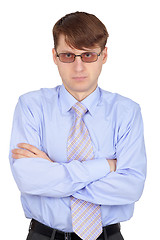 Image showing Skeptical man, isolated on white background