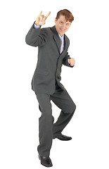 Image showing Cheerful businessman