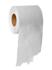Image showing Toilet paper on white background