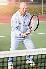 Image showing Senior tennis player