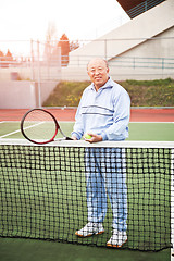 Image showing Senior tennis player