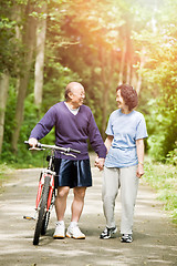 Image showing Senior active asian couple