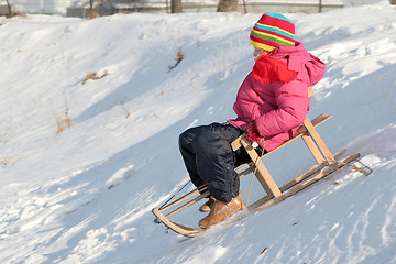 Image showing Sledding