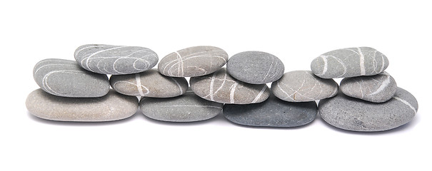 Image showing pebble fence