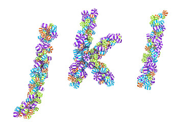 Image showing Sweet candy font J K L letters isolated