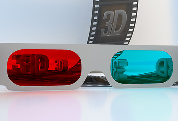 Image showing See through 3D glasses - abstract film